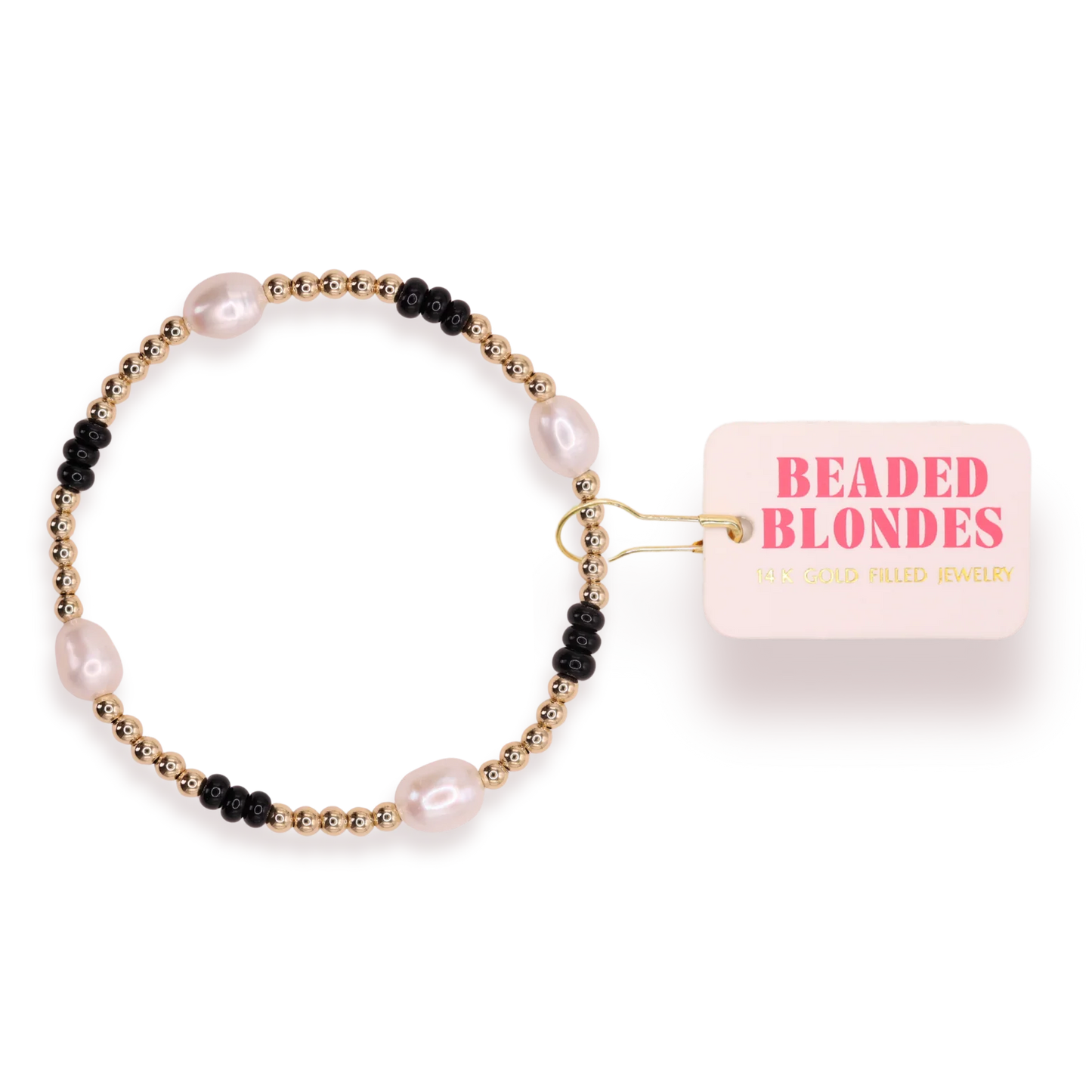 Beaded Blondes Black Pearl Poppi Bracelet