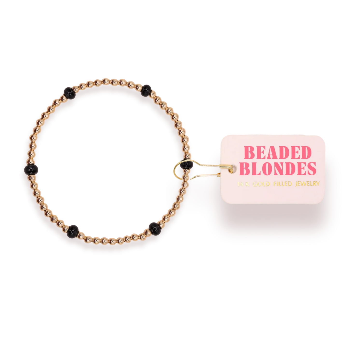 Beaded Blondes Black Poppi Bracelet