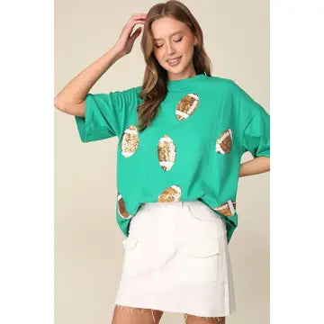 Game Day Sparkle Football Top