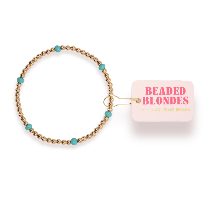 Beaded Blondes Turquoise Poppi Bracelet