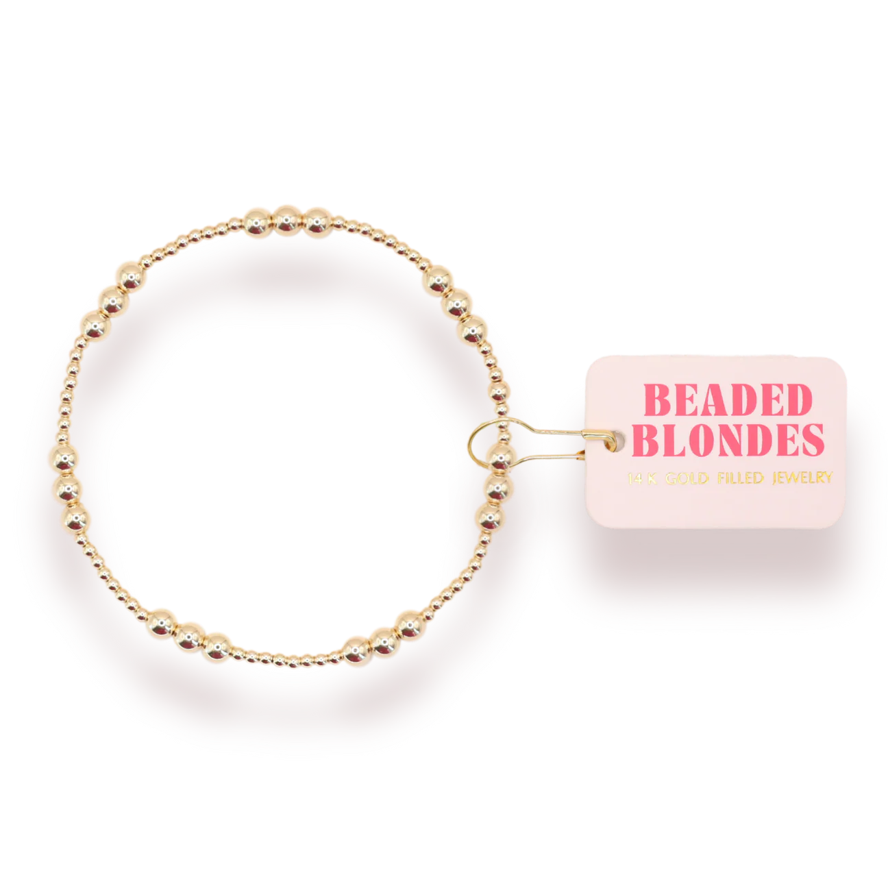 Beaded Blondes ILY Bracelet in Gold