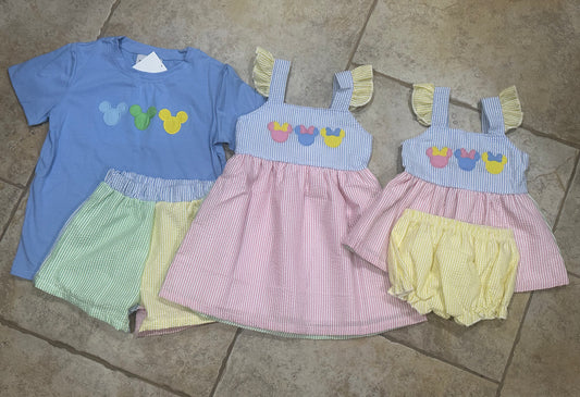 Seersucker Mouse Appliqué Collection