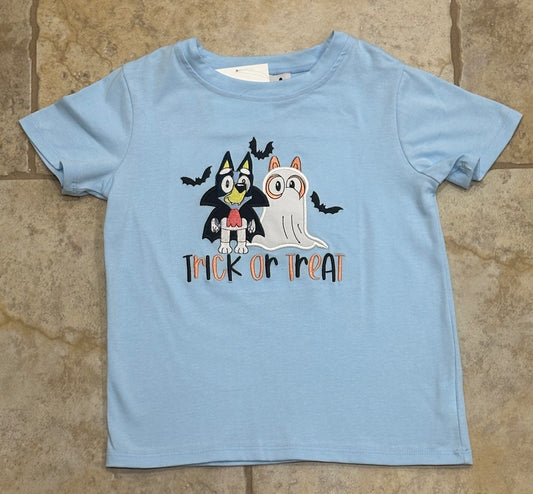 Heeler Halloween Embroidered Top