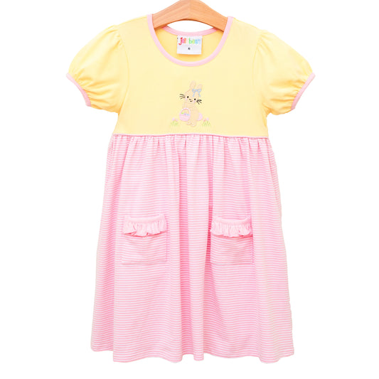 Hoppin' Down The Bunny Trail Ruffle Pocket Dress