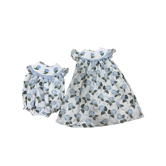 Hydrangeas Smocked Dress