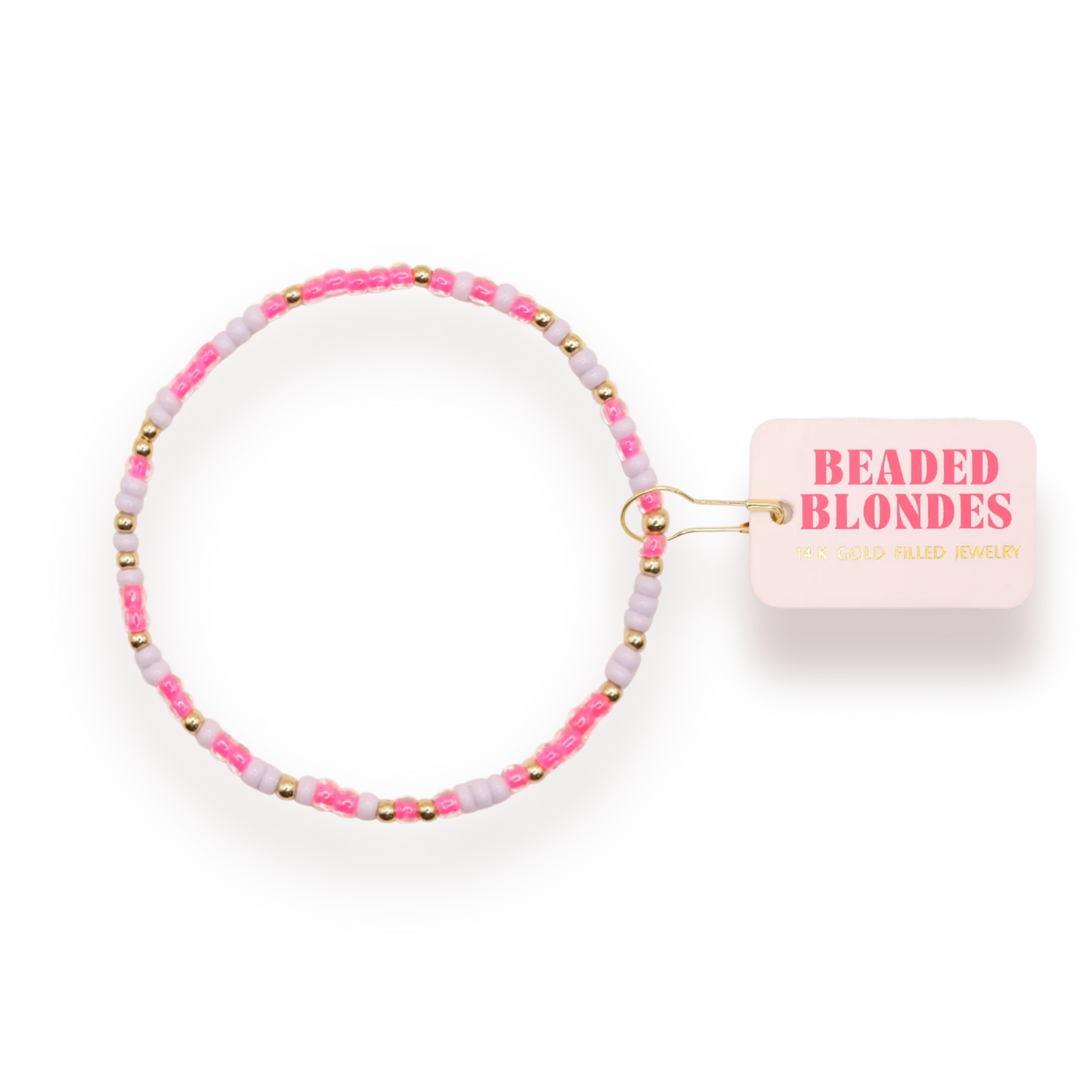 Beaded Blondes Hot Pink & Lilac Sprinkle Bracelet