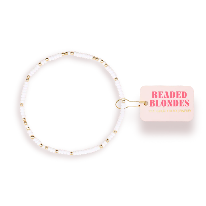 Beaded Blondes White Sprinkle Bracelet