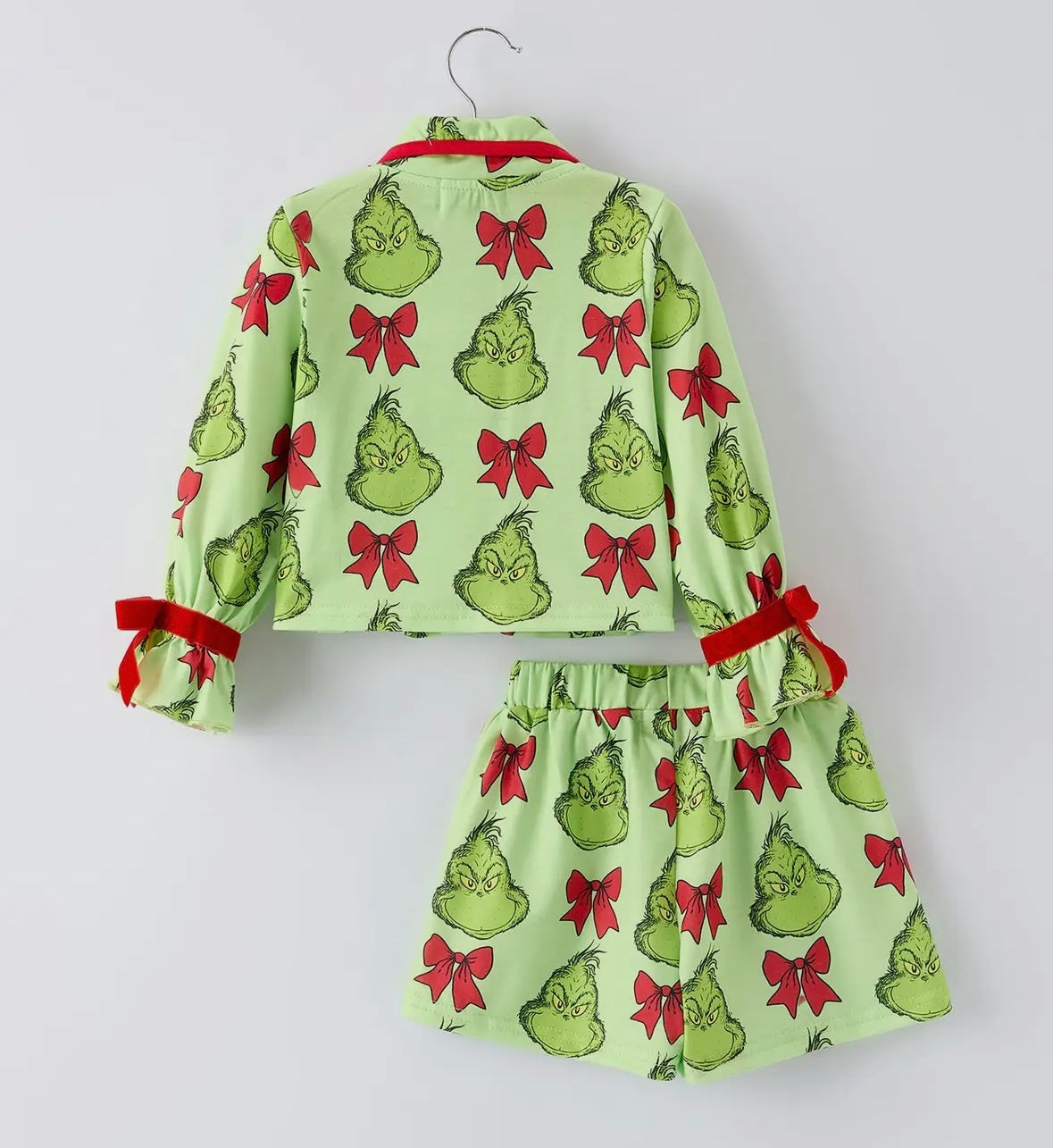 You’re a Mean One Bow Pajama Set