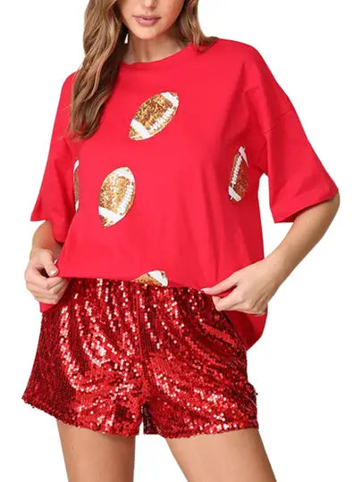 Game Day Sparkle Football Top