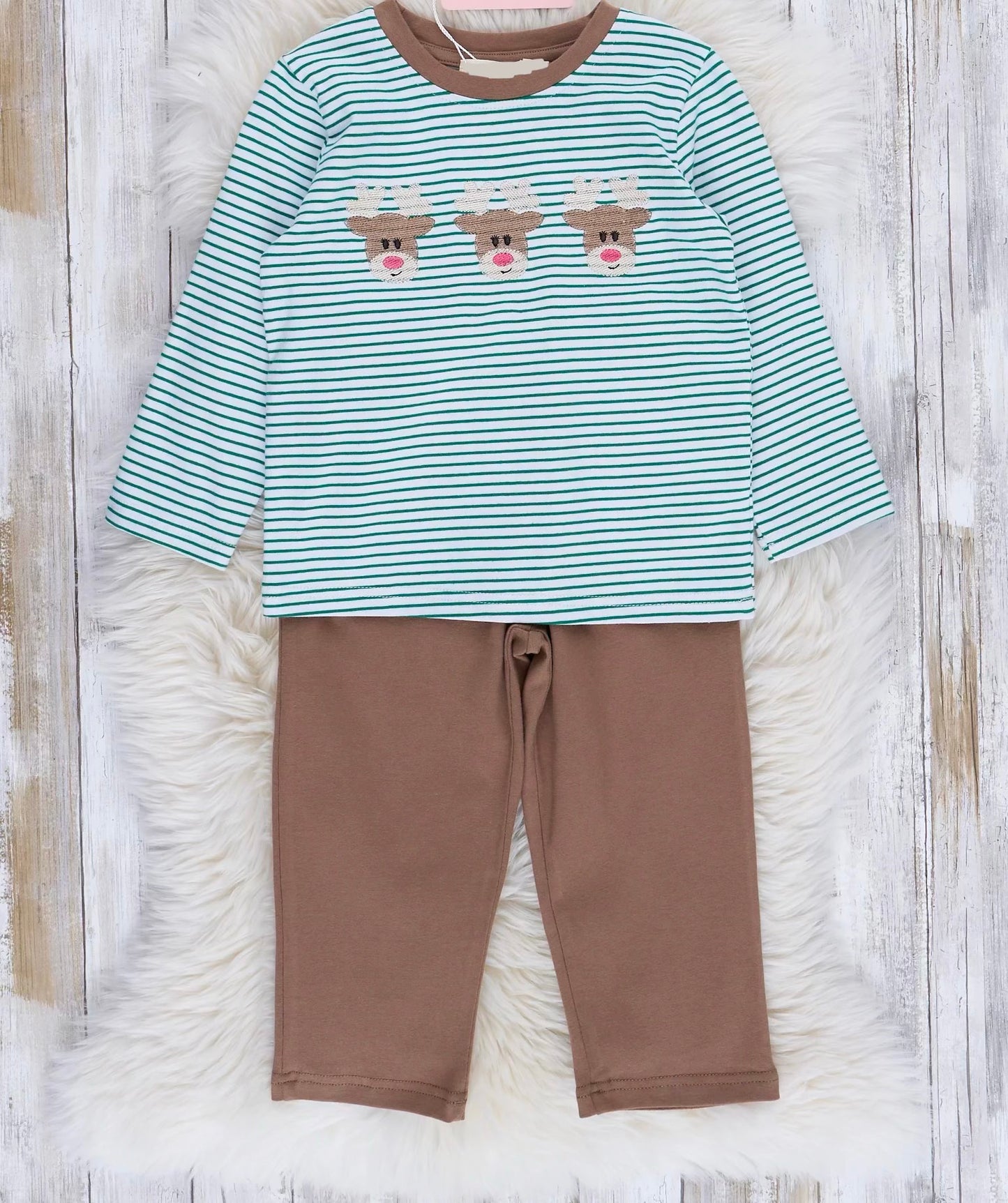 Jolly Stripes Embroidered Outfit