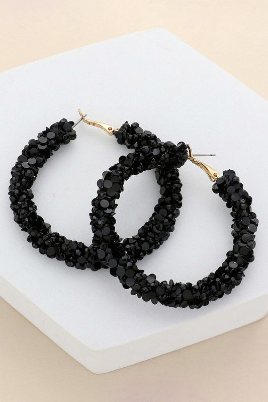 Blissful Beaded Hoop Earrings
