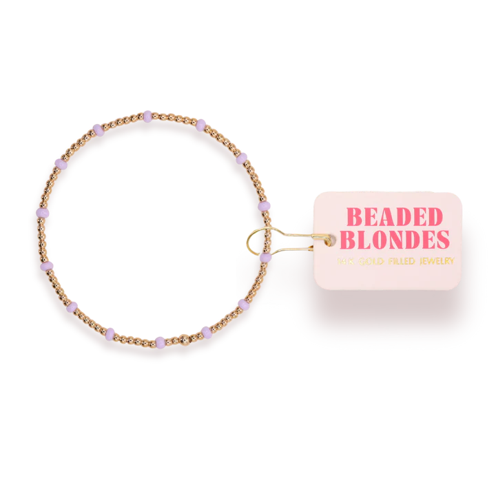 Beaded Blondes Lilac Dainty Poppi Bracelet