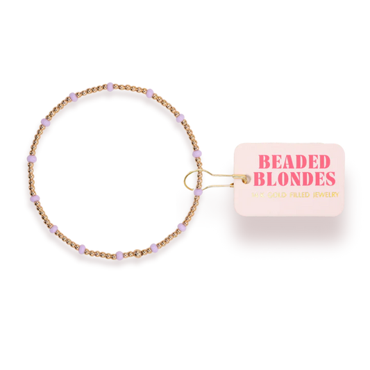 Beaded Blondes Lilac Dainty Poppi Bracelet