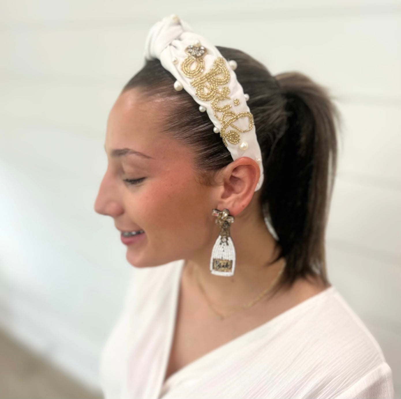 Bride and Bling Beaded Earrings