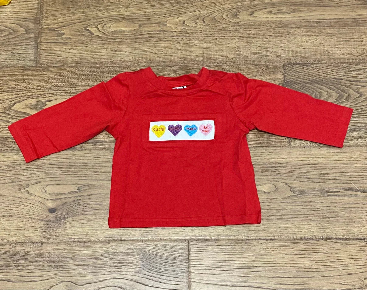 Conversation Hearts Smocked Shirt