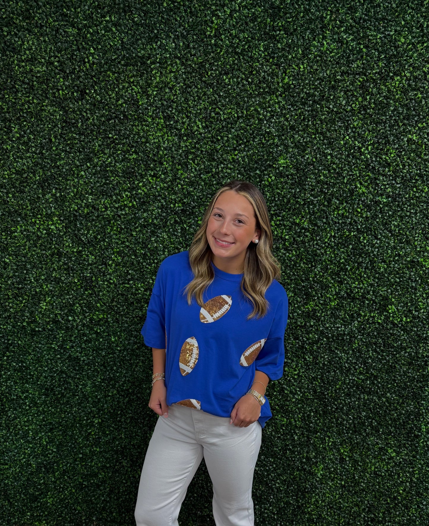 Game Day Sparkle Football Top