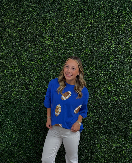 Game Day Sparkle Football Top