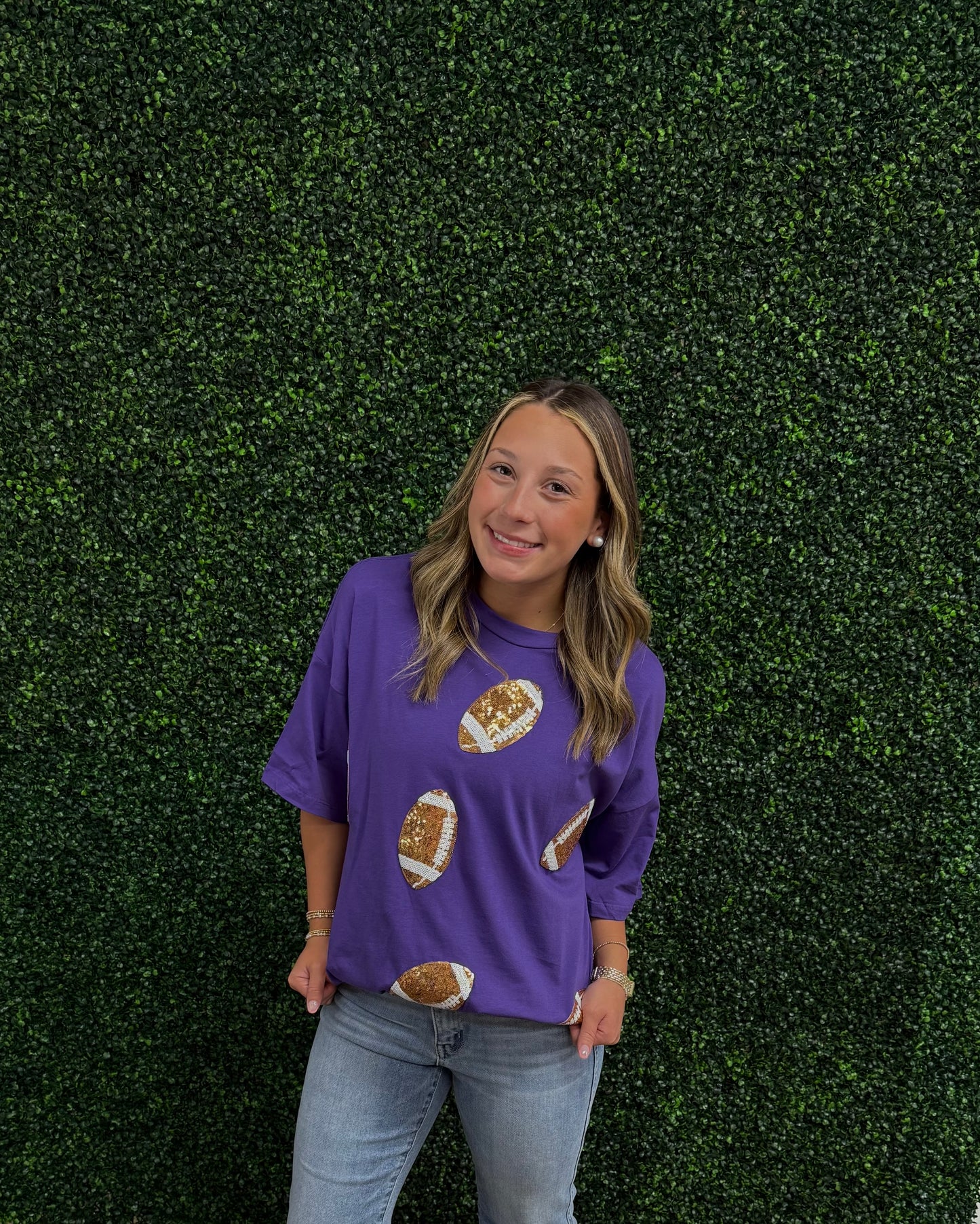 Game Day Sparkle Football Top