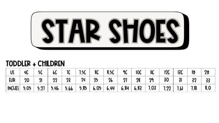 Glitter Star Shoes- IN STOCK
