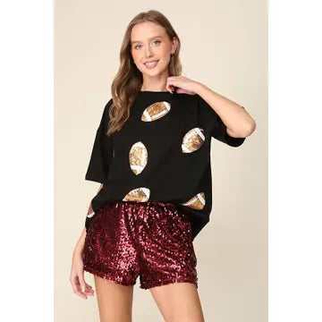 Game Day Sparkle Football Top