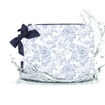 Case-Mate Something Navy Bow Crinkle Makeup Bag