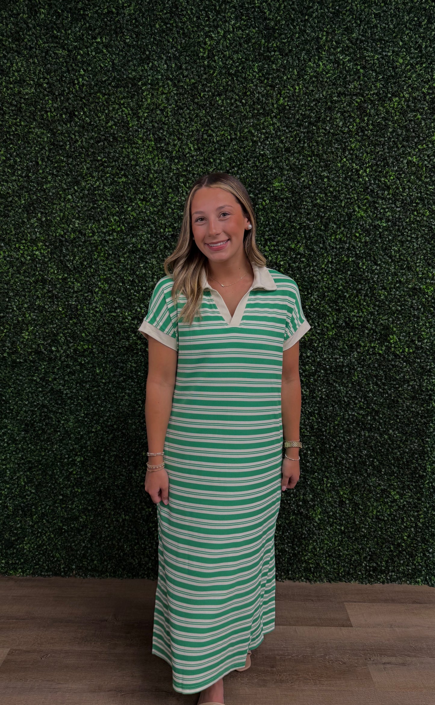 Emery Stripped Midi Dress