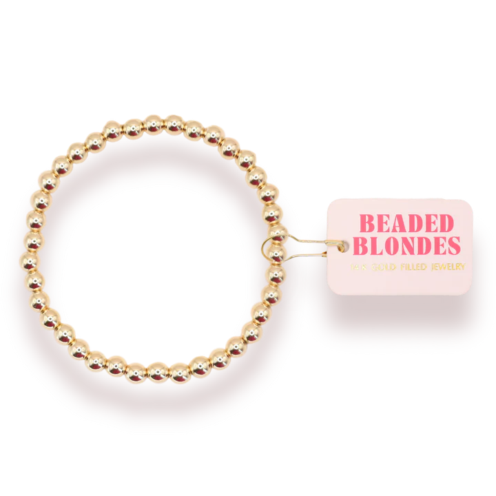 Beaded Blondes 5MM Gold Beaded Bracelet