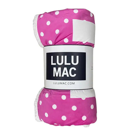 Lulu Mac Blanket - Hot Pink/White Dots