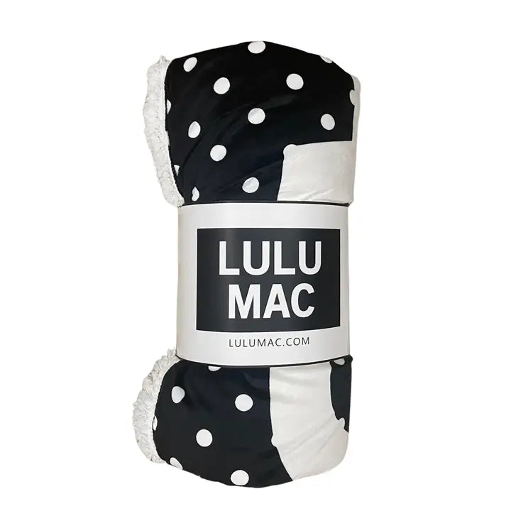 Lulu Mac Blanket - Black/White Dots