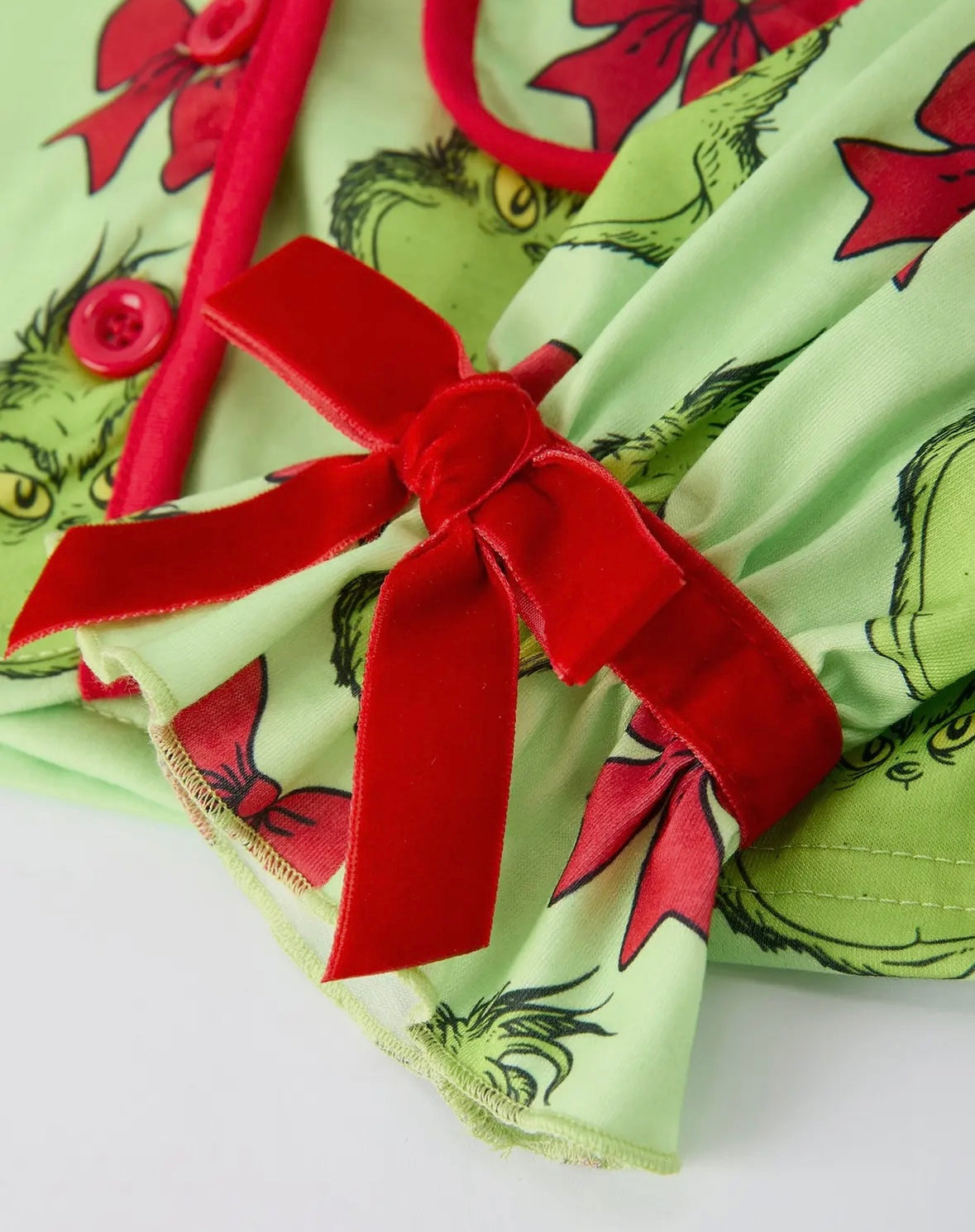 You’re a Mean One Bow Pajama Set