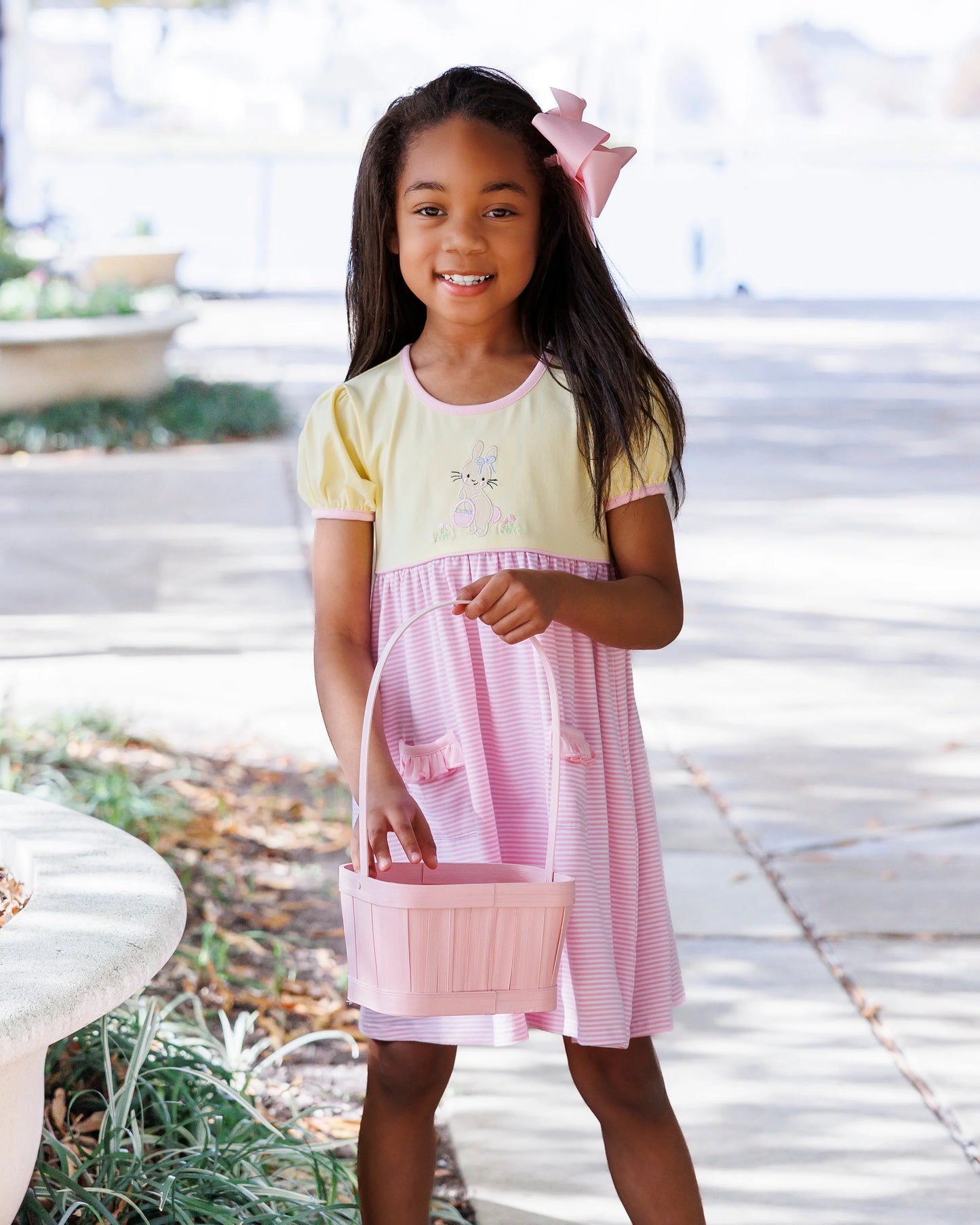 Hoppin' Down The Bunny Trail Ruffle Pocket Dress