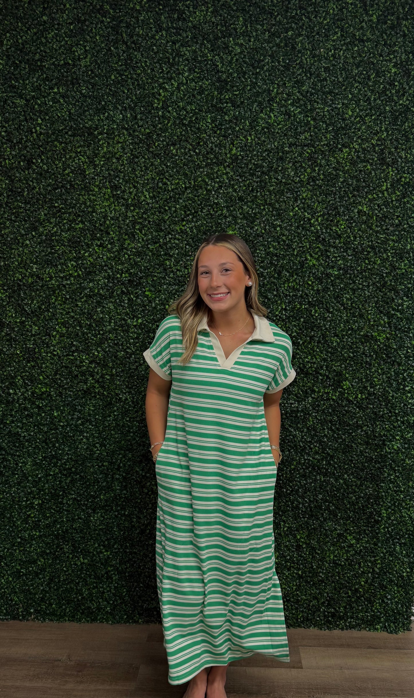 Emery Stripped Midi Dress
