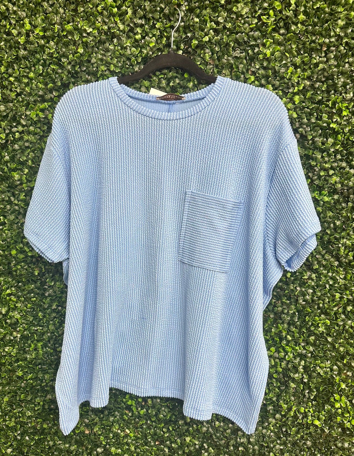 Mallory Ribbed  Pocket Top