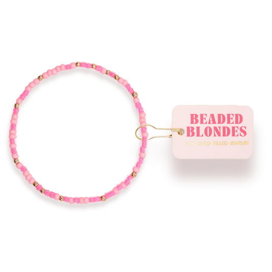 Beaded Blondes Hot Pink Sprinkle Bracelet
