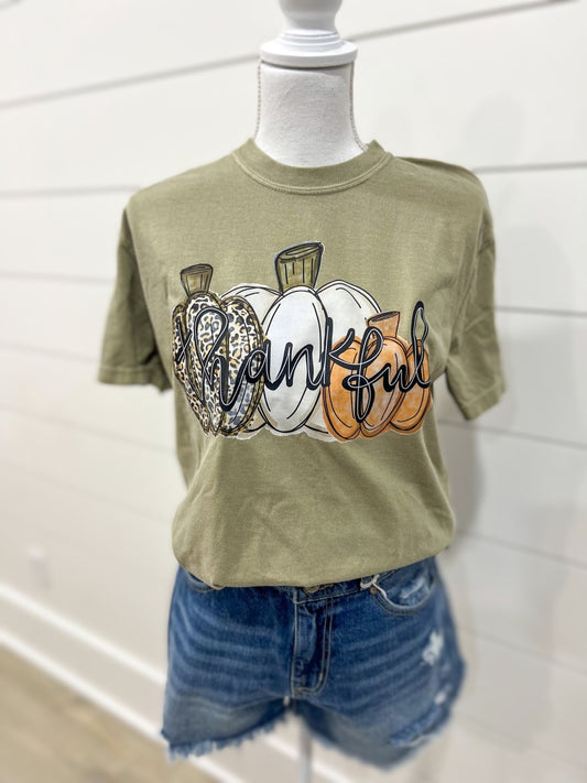 Thankful Pumpkin Tee- Comfort Color