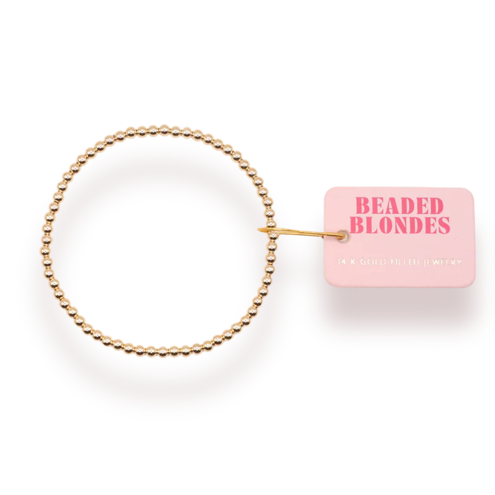 Beaded Blondes 3MM Gold Beaded Bracelet