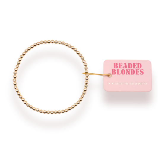 Beaded Blondes 3MM Gold Beaded Bracelet