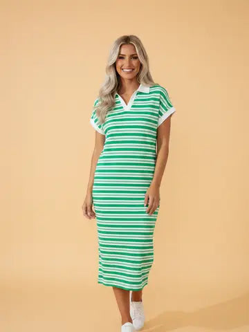 Emery Stripped Midi Dress