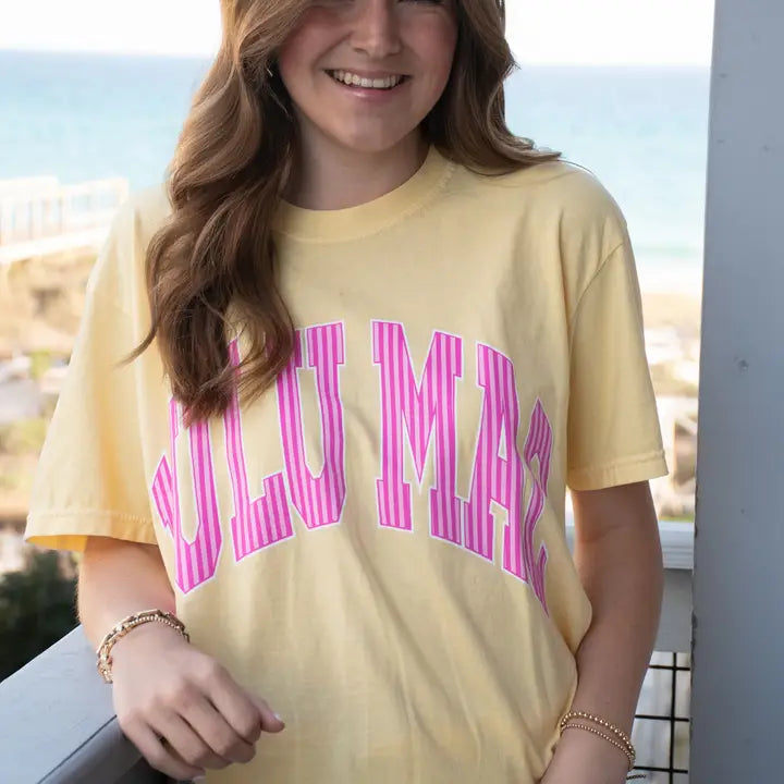 Lulu Mac Stripes Logo Tee