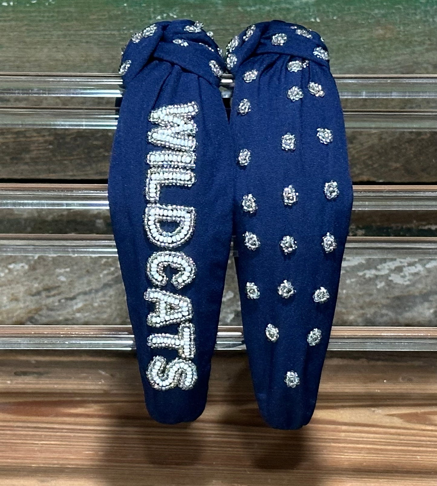 Wildcats Beaded Top Knot Headband