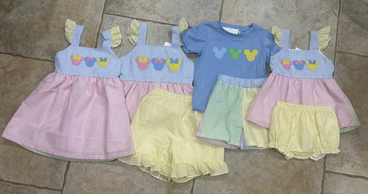 Seersucker Mouse Appliqué Collection