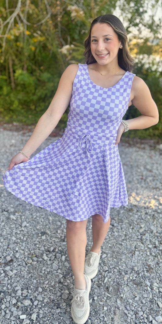 Retro Tiger Check Athletic Dress