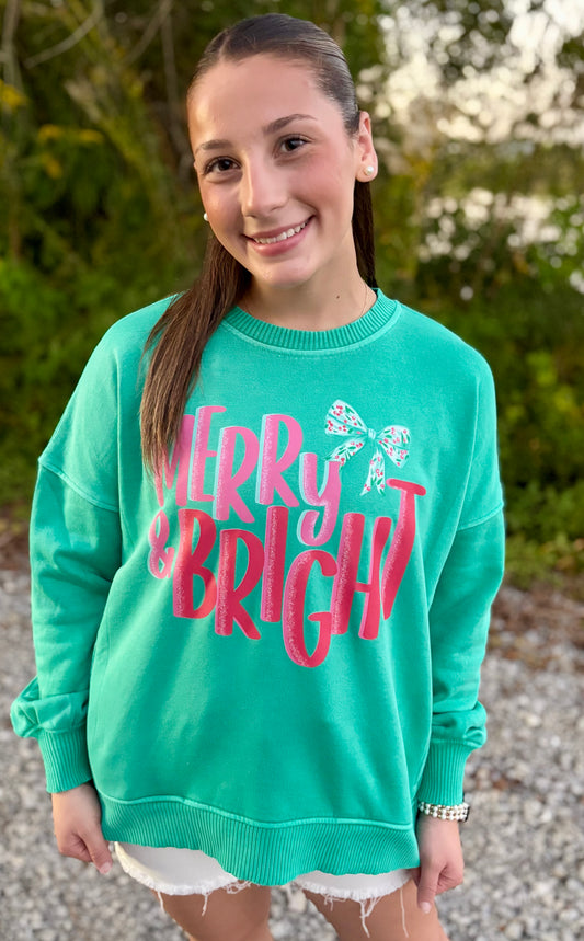 Merry & Bright Bow Pullover