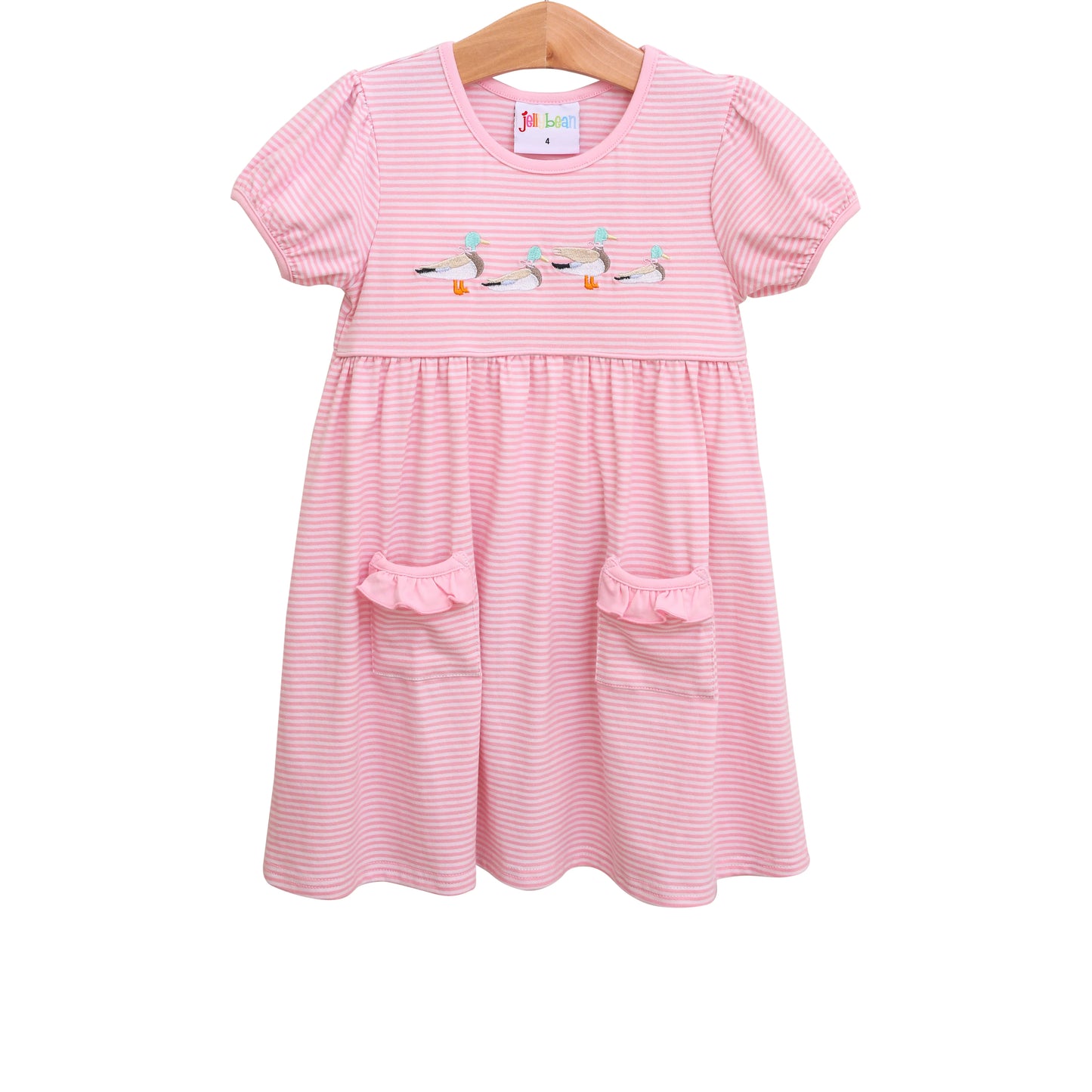 Mallard Embroidery Pocket Dress-RTS