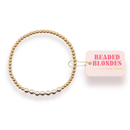 Beaded Blondes Lucky Bracelet in Mixed Metal