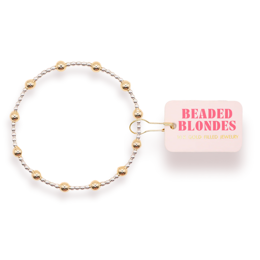 Beaded Blondes Lively Bracelet in Silver with Gold