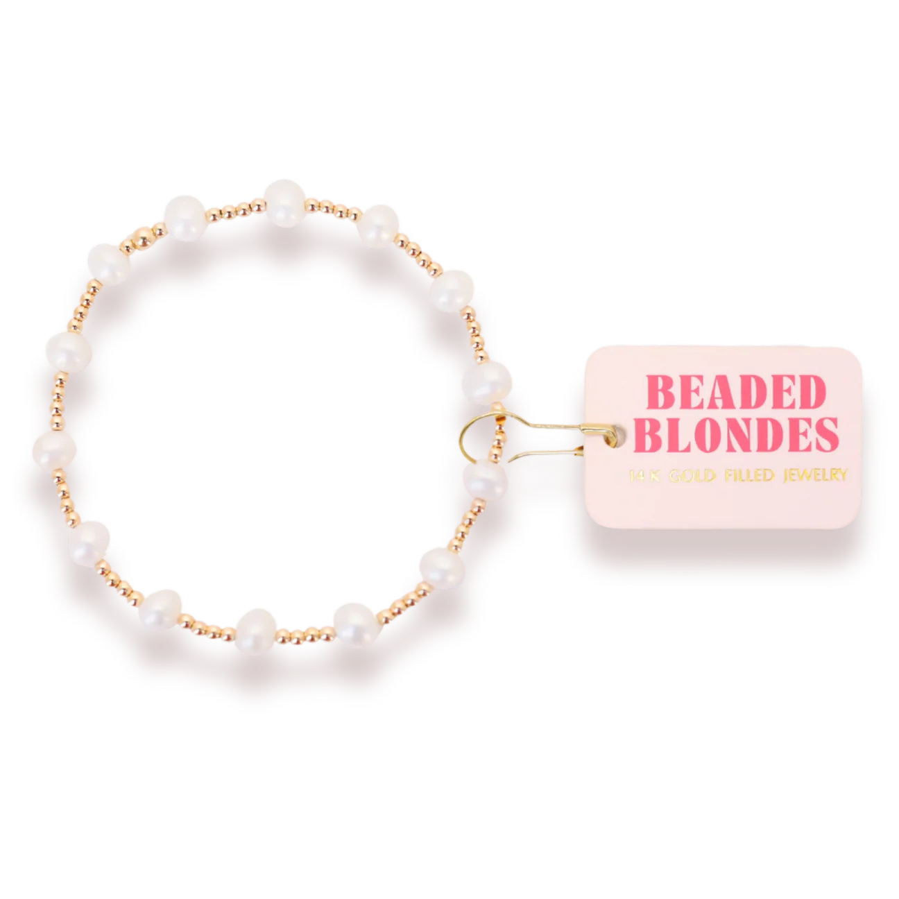 Beaded Blondes Lolo Pearl Bracelet in Gold