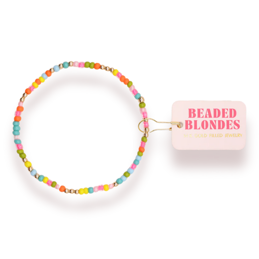 Beaded Blondes Rainbow Sprinkle Bracelet