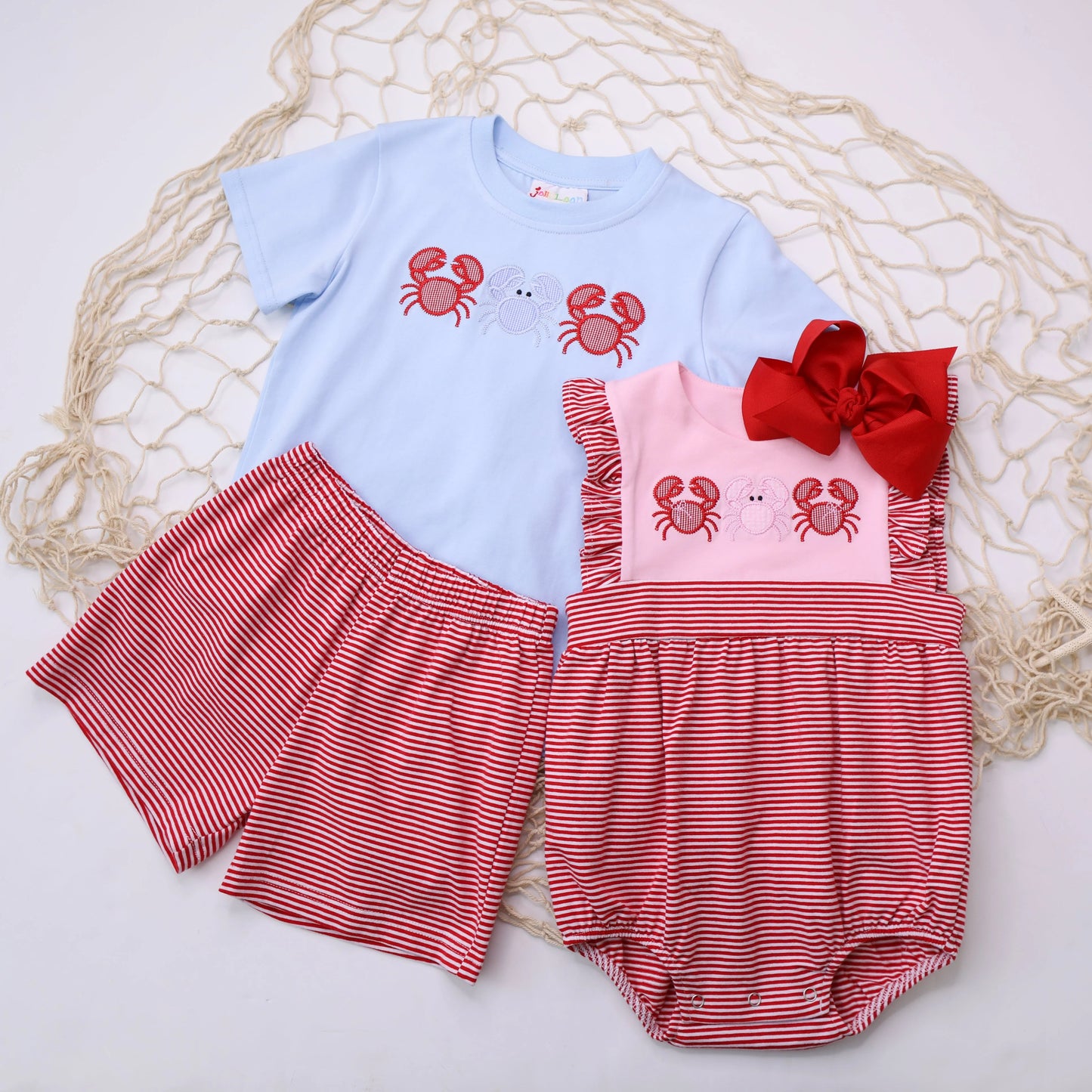 Crab Ruffle Sunsuit- RTS