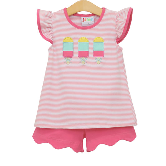 Sunshine Pops Scallop Short Set